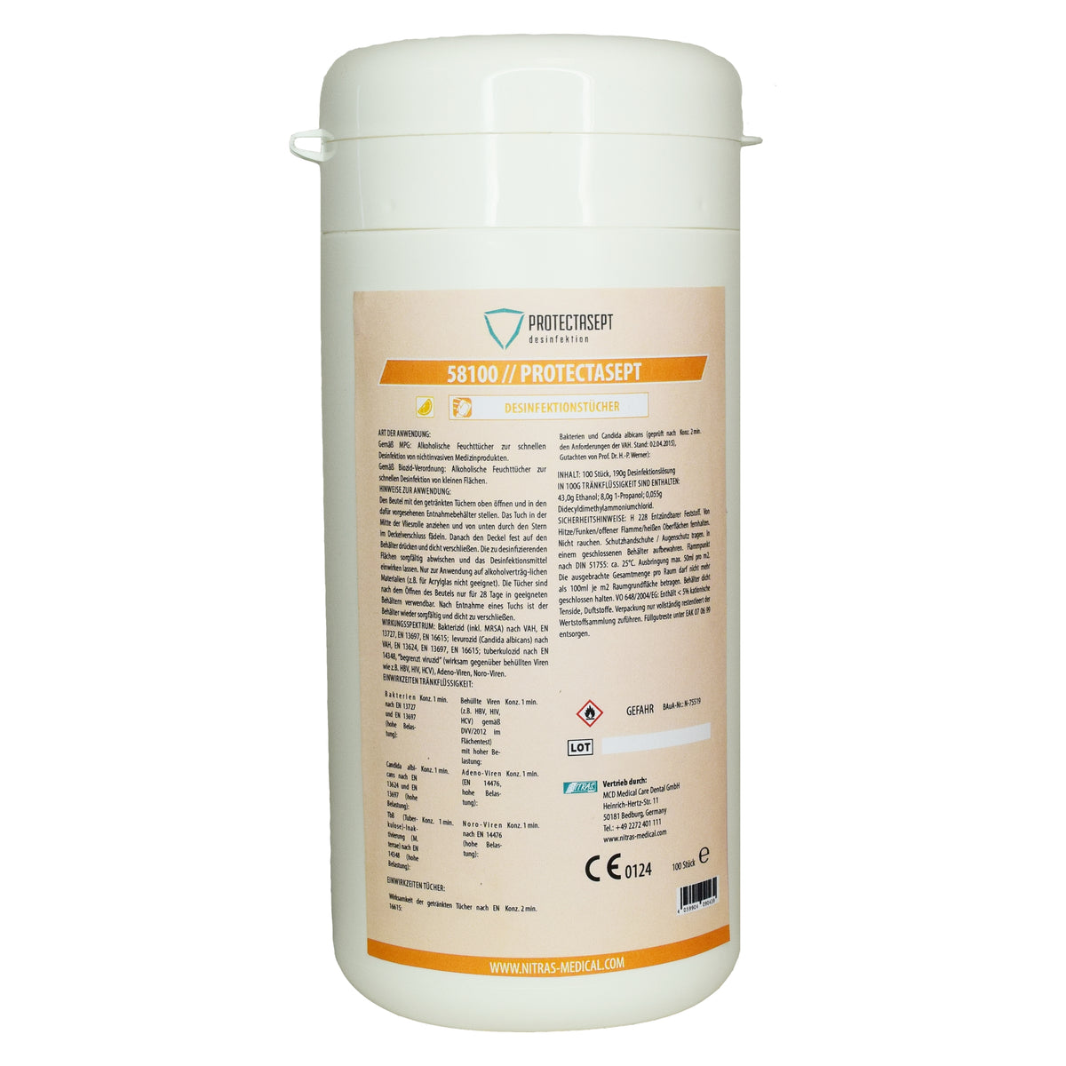 lingettes désinfectantes en boîte