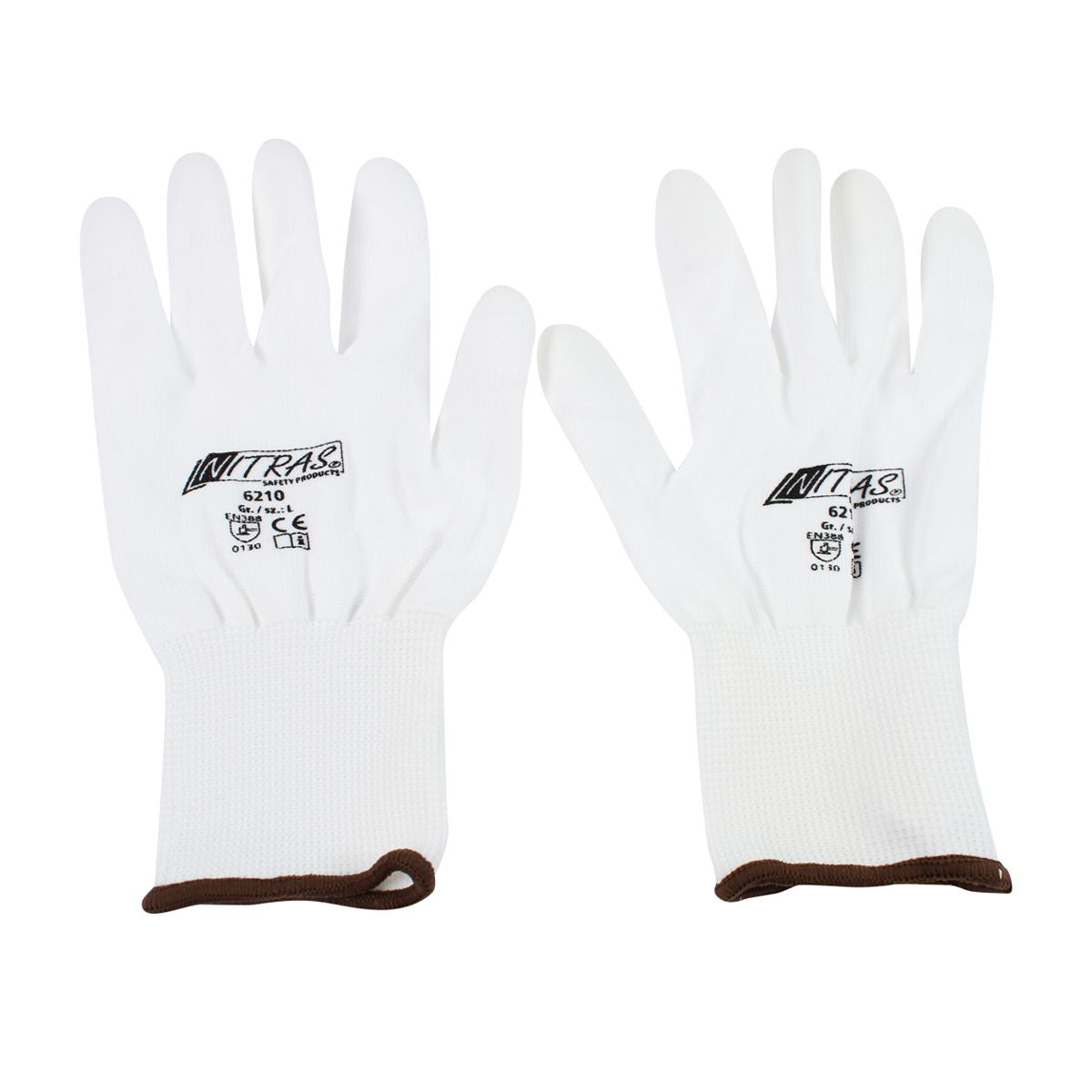 Gants en nylon blancs