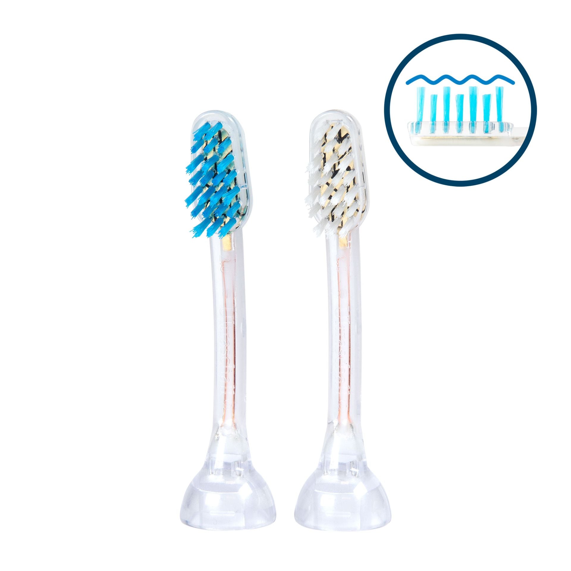 Têtes de brosse à dents E2 Wave métalliques et Go 