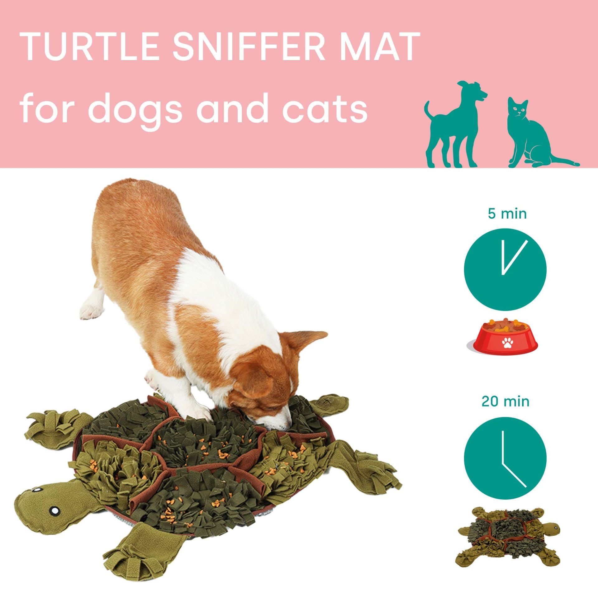 Sniffing Mat for Dogs Turtle