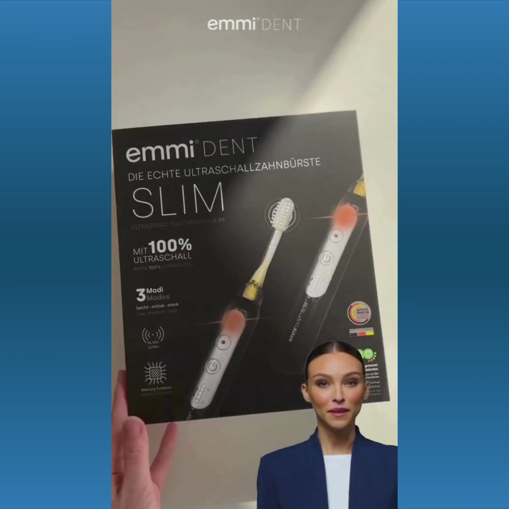 Ultraschallzahnbürste Slim + GRATIS emmi-one Ultraschallreiniger