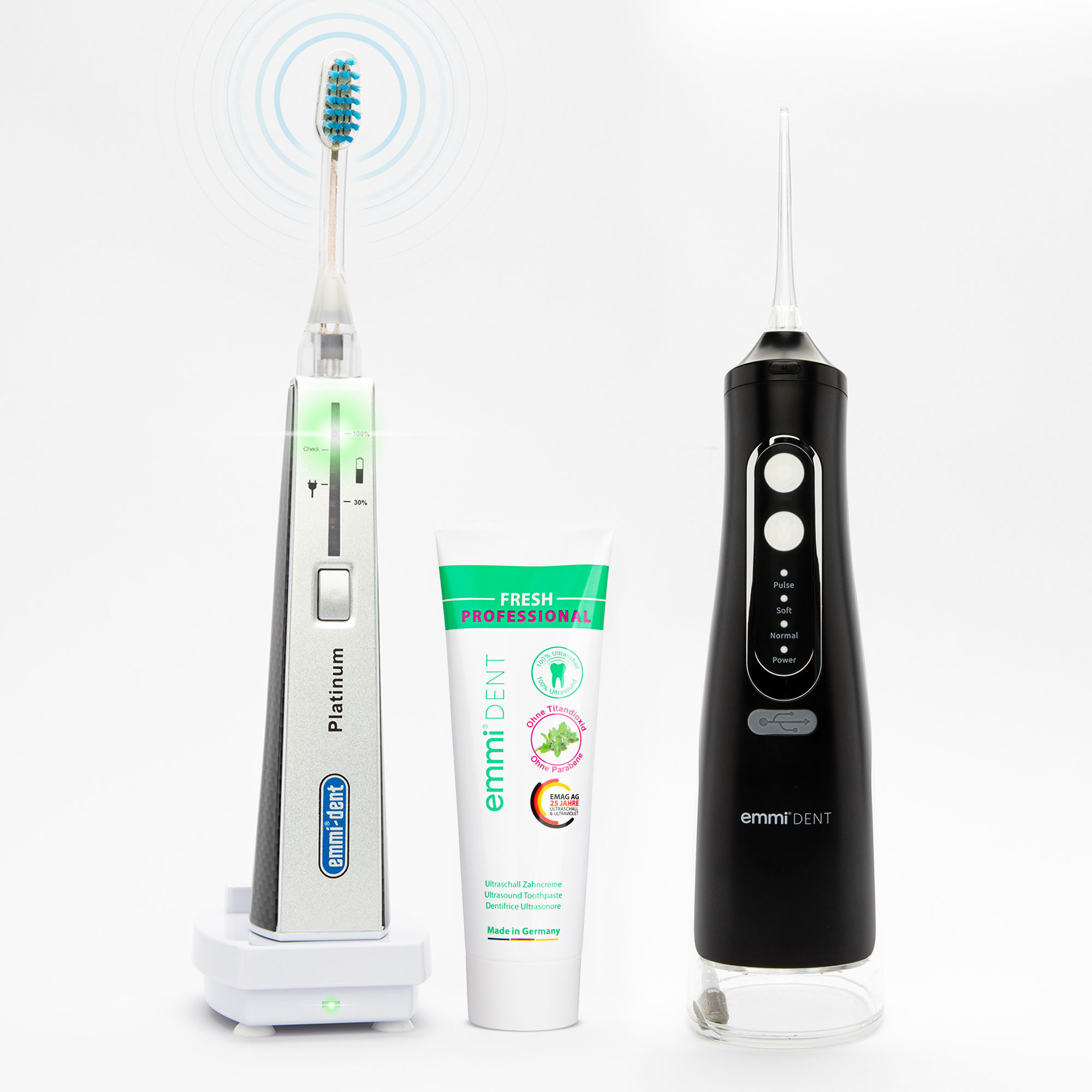 Ultrasonic toothbrush Platinum and Water Flosser Bundle